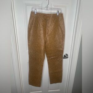 Vintage Newport News 100% Leather Leopard Print Straight Leg Pants 12/30" waist